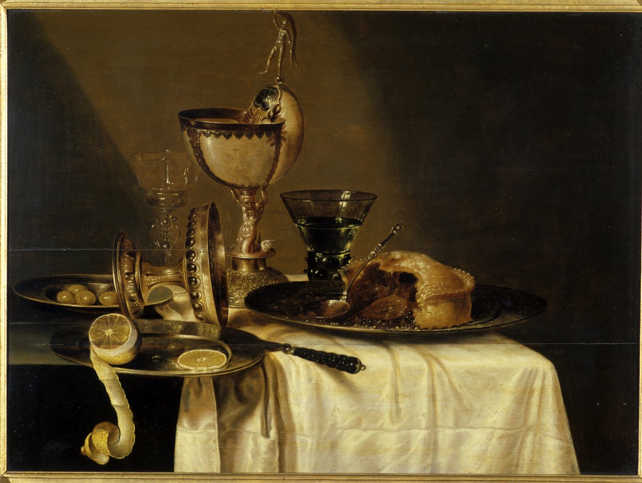 Stillleben Mit Nautiluspokal Und Hummer Stillleben mit Nautilus-Pokal von Willem Claesz. Heda